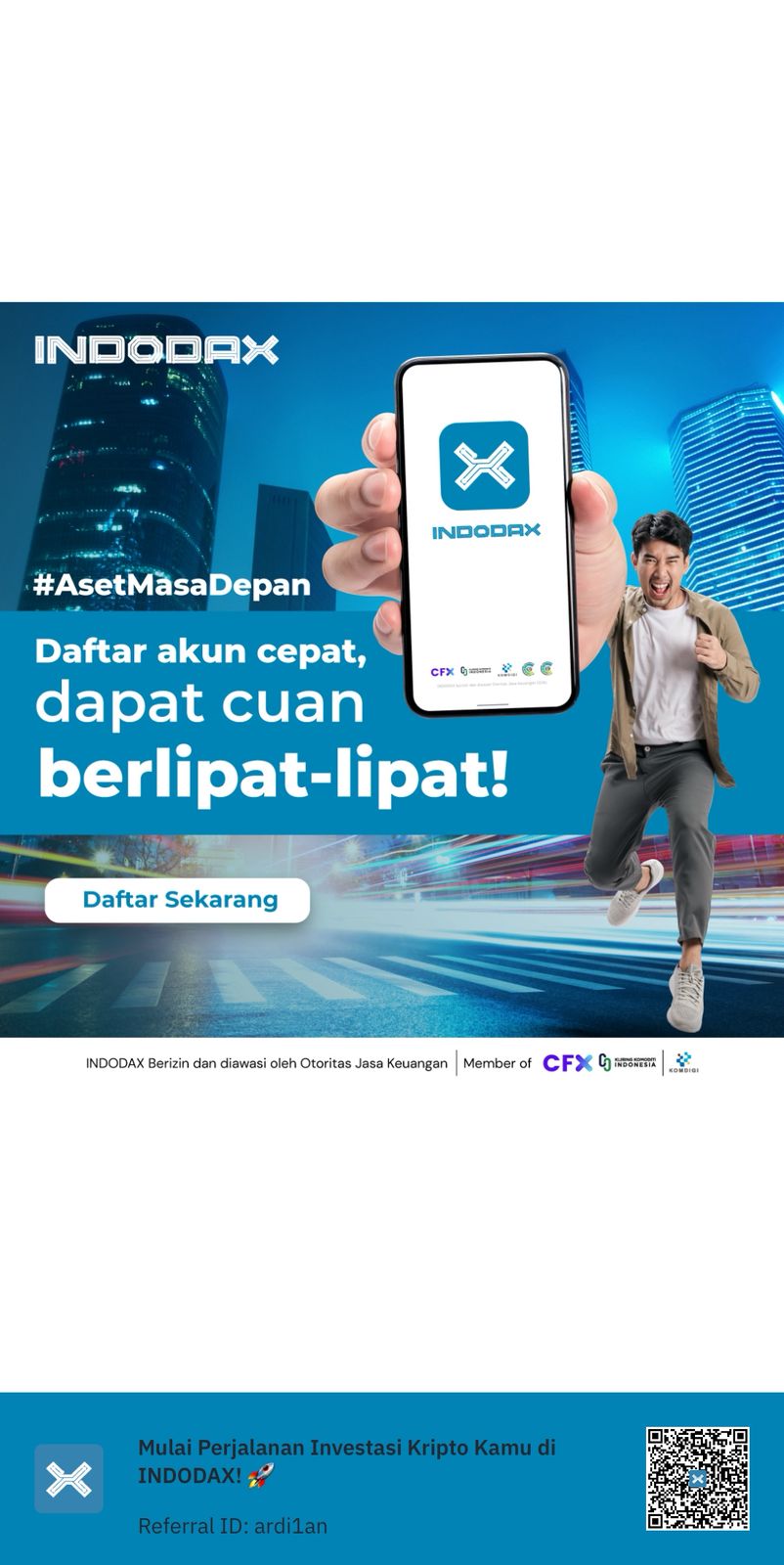 Indodax referral - daftar pakai kode ardi1an